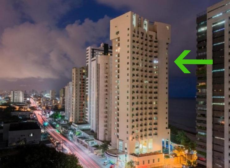 ז'אבואטו דוס גוארראפס Flat 10 Andar Hotel Costa Mar Acesso Direto Praia מראה חיצוני תמונה